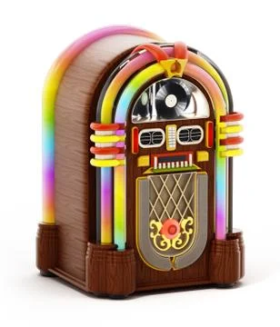 Jukebox isolated on white background. 3D illustration Illustrazione stock