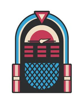 Jukebox pop art icon Illustrazione stock