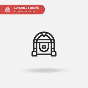 Jukebox Simple vector icon. Illustration symbol design template for web mobil Illustrazione stock