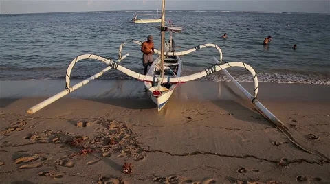 Jukung boat bali 動画素材 40488657