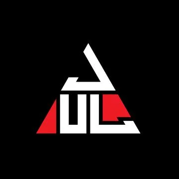 JUL triangle letter logo design with triangle shape. JUL triangle logo desi.. Stock Illustration
