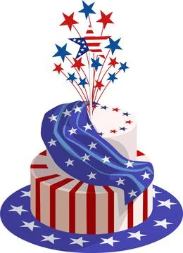 Jul y4th cake vector stock image Stock Illustration