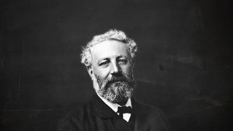 Jules Verne Animated Stock Footage 95837976