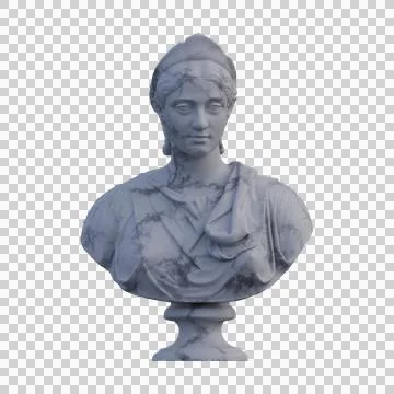 Julia Cornelia Paula  statue, 3d renders, isolated, perfect for your design Stock Illustration