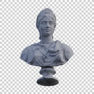 Julia Cornelia Paula  statue, 3d renders, isolated, perfect for your design Stock Illustration