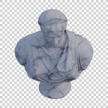 Julia Cornelia Paula  statue, 3d renders, isolated, perfect for your design Stock Illustration