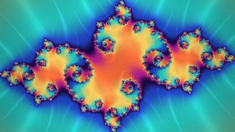 Julia fractal mathematical complex pattern loop Stock Footage 347664556