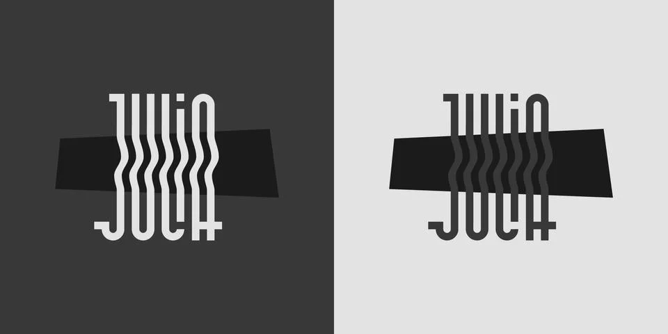 Julia logo, lettering, vector Stock Illustration