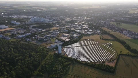 Julich Solar Tower, experimental concentrated solar power CSP tower. Solar 스톡 동영상 315865091