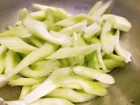 Julienne Cut Celery Stock Photos