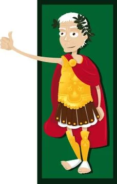 Julius caesar thumbs up Stock Illustration