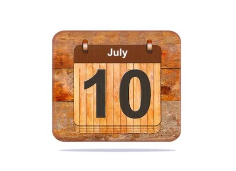 July 10. Stock Illustration