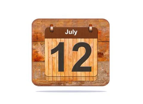 July 12. Stock Illustration
