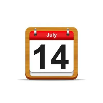 July 14. Stock Illustration