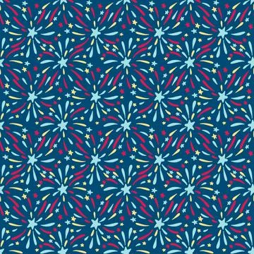 July 14th independence day pattern seamless repeat Stock Illustration