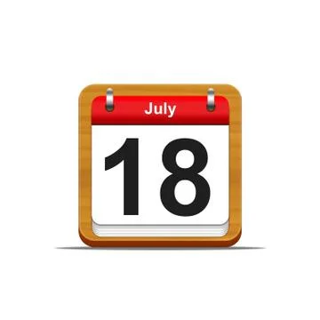July 18. Stock Illustration