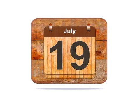 July 19. Stock Illustration