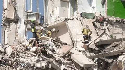 July 2, 2026. The aftermath of the Russian missile attack on Kyiv Stock Footage 338154896