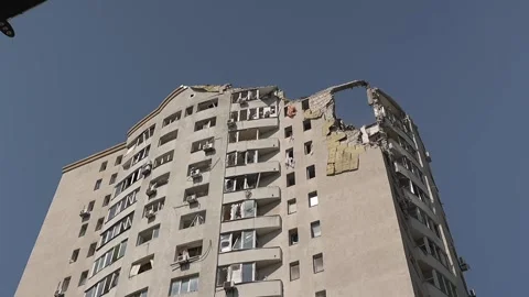 July 2, 2026. The aftermath of the Russian missile attack on Kyiv Stock Footage 338154900