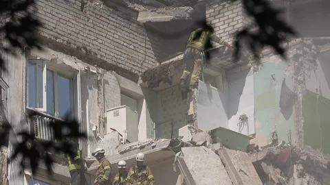 July 2, 2026. The aftermath of the Russian missile attack on Kyiv Stock Footage 338154904
