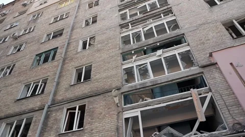 July 2, 2026. The aftermath of the Russian missile attack on Kyiv Stock Footage 338154906
