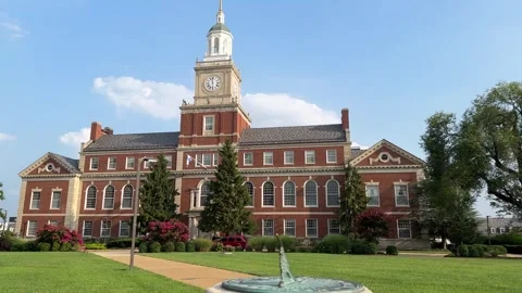 July 20, 2023 Washington, DC - Sundial and Founders Library at Howard University Stock Footage 337264494