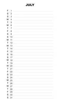 July 2022, to do list, vector. Stock Illustration