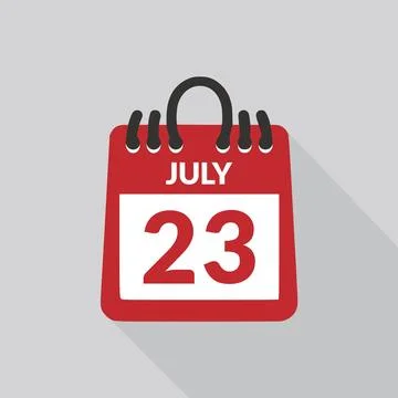 July 23 Calendar icon vector illustration. Stock Illustration