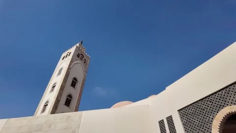 July 24, 2024 :  The Souk El Had Mosque a Spiritual Landmark in Agadir Stock Footage 280827708