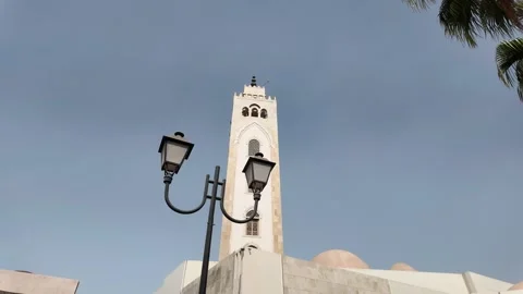 July 24, 2024 :  The Souk El Had Mosque a Spiritual Landmark in Agadir Stock Footage 280992676