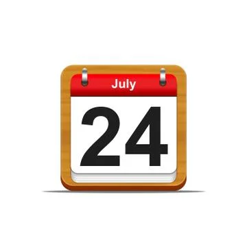July 24. Stock Illustration