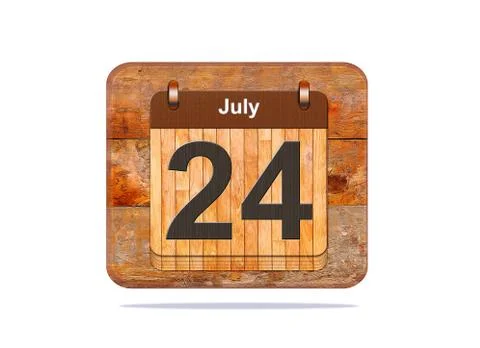 July 24. Stock Illustration