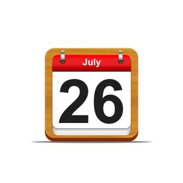 July 26. Stock Illustration