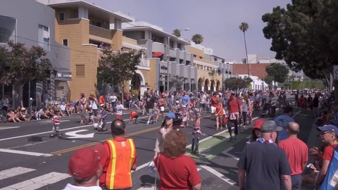 July 4 Parade Stock Footage 78248631
