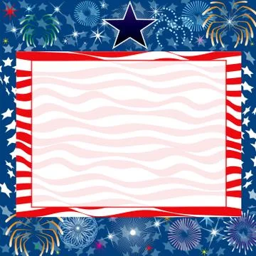 July 4th Background Stock Illustration