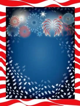 July 4th Background Stock Illustration