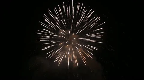 July 4th Celebration Forth, Ceremony Fireworks Display Independence Day Stock Footage 12564669