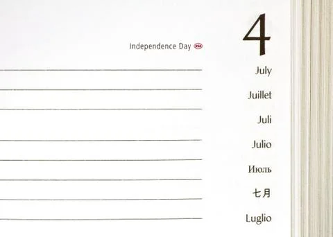 July 4th diary Foto stock