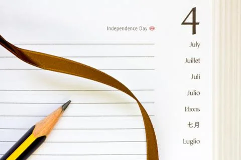 July 4th diary Stock Photos