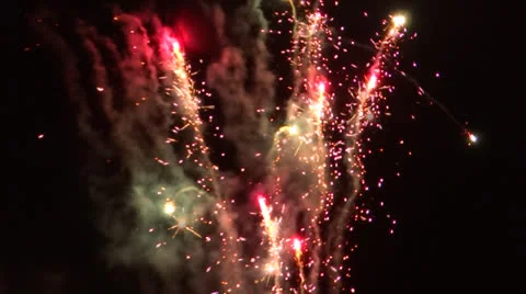 July 4th Fireworks #2 Stock Footage 25302948