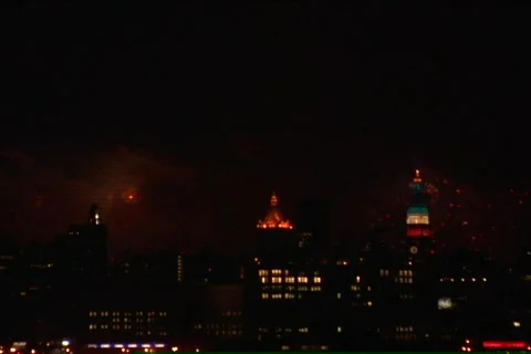 July 4th Fireworks NYC Timelapse 9 Stock Footage 81753