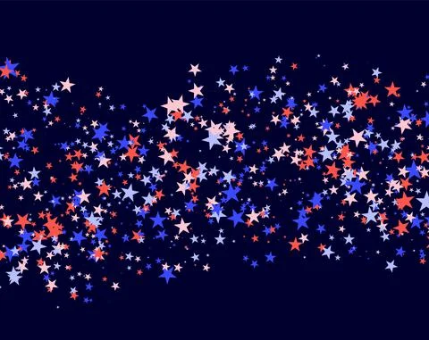 July 4th pattern made of stars Stock Illustration