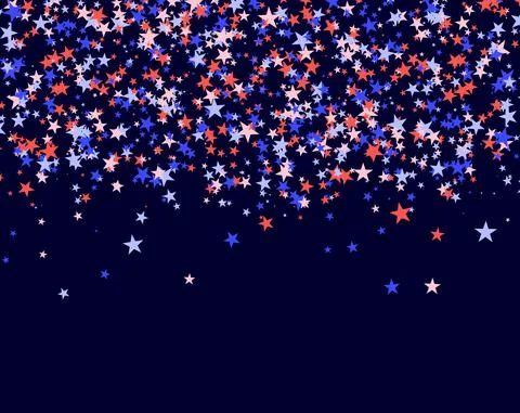 July 4th pattern made of stars Stock Illustration