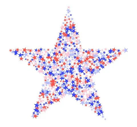 July 4th pattern made of stars Stock Illustration
