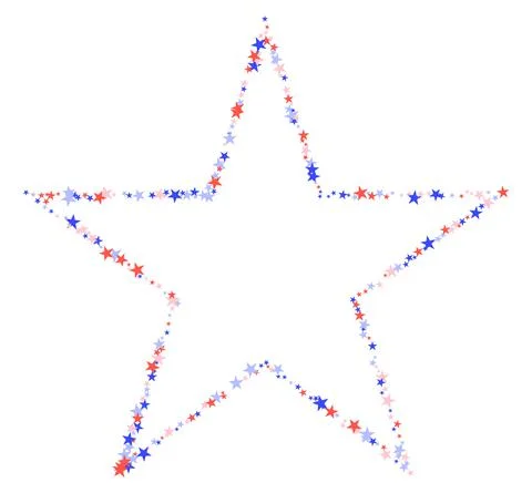 July 4th pattern made of stars Stock Illustration