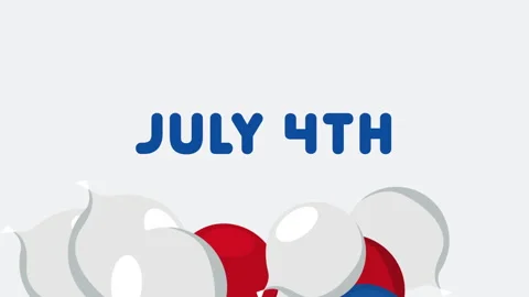July 4th on white texture Video stock 170290756