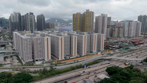 July 5 2026 Kai Tak Light Public Housing Residential Complex Stock Footage 339045952