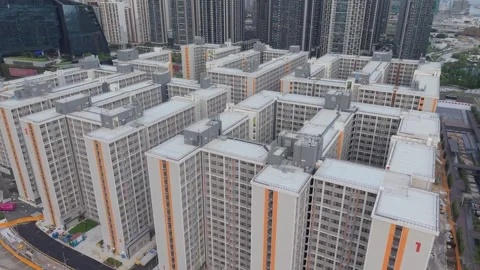 July 5 2026 Kai Tak Light Public Housing Residential Complex Stock Footage 339045967