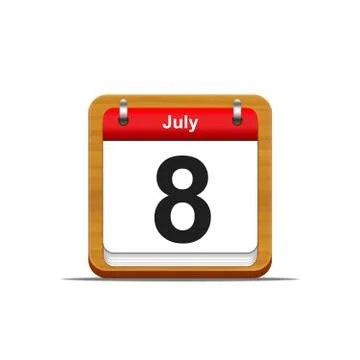 July 8. Stock Illustration