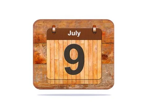 July 9. Stock Illustration